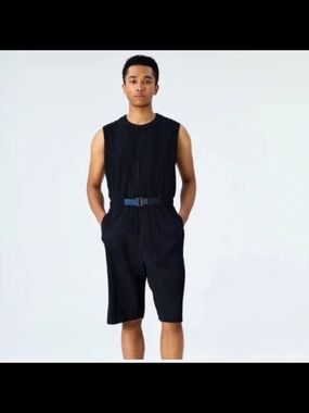 Homme plisse Jumpsuit Shorts (Lilac)